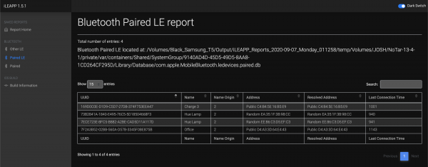 Bluetooth LE Paired